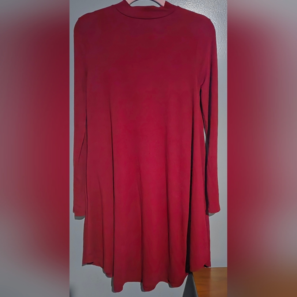 Zenana Outfitters Red Long Sleeve Dress